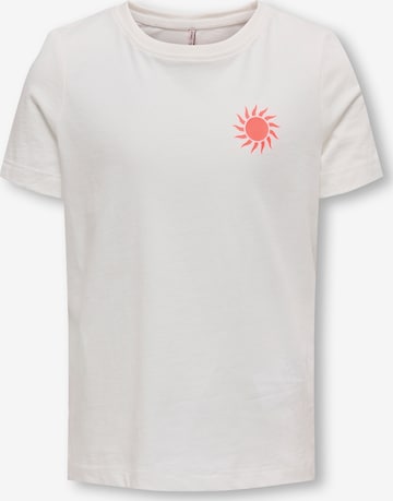 Maglietta 'KOGHAPPY' di ONLY GIRLS in bianco: frontale