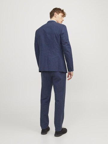 JACK & JONES Slim fit Pleated Pants 'RIVIERA' in Blue