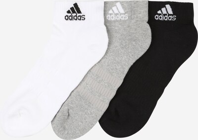 ADIDAS PERFORMANCE Спортни чорапи в сив меланж / черно / бяло, Преглед на продукта