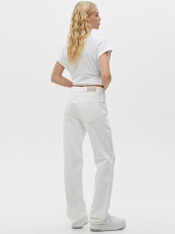 Pull&Bear Regular Jeans in White