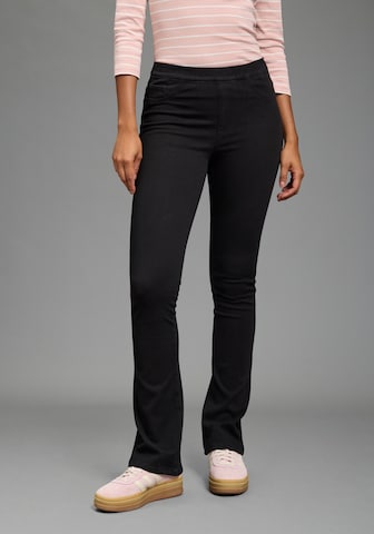 ARIZONA Flared Jeggings in Black