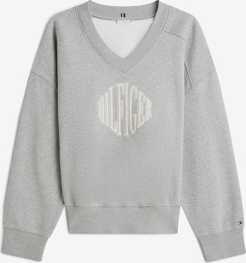 pilka TOMMY HILFIGER Megztinis be užsegimo 'VARSITY ': priekis