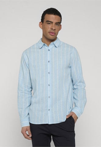 INDICODE JEANS Regular Fit Hemd 'Tryp' in Blau: Vorderseite