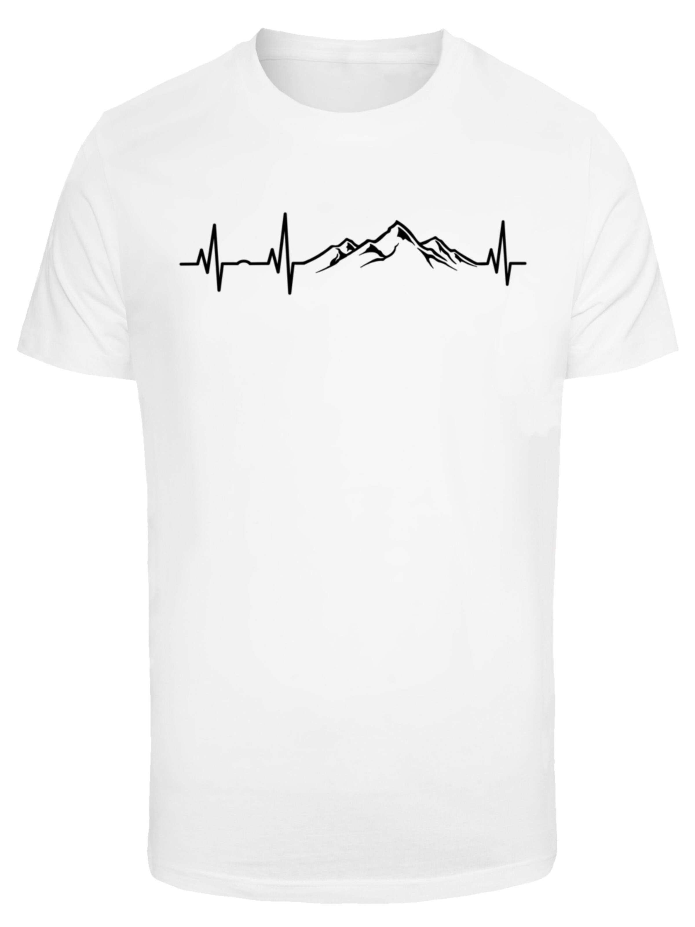F4NT4STIC Shirt 'Mountain Heartbeat' in White: front