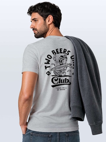 Neverless Shirt 'Two Beers only Backprint' in Grey