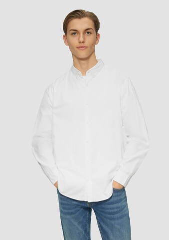 QS Regular fit Overhemd in Wit: voorkant