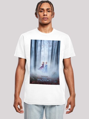 T-Shirt 'Disney Frozen 2 Movie Poster' F4NT4STIC en blanc : devant