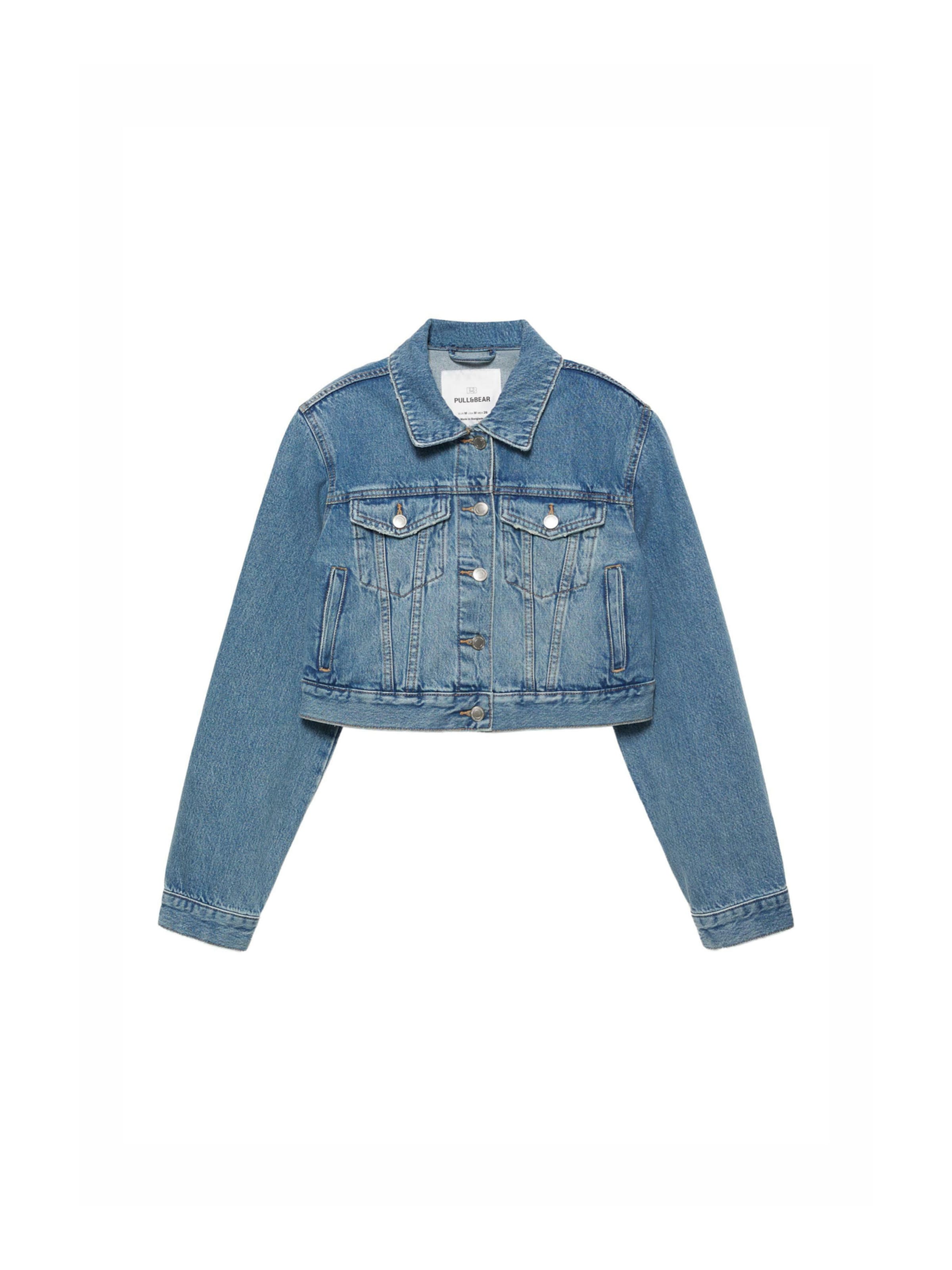 Geacă de primăvară-toamnă de la Pull&Bear pe albastru: față