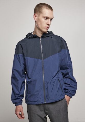 Urban Classics Between-Season Jacket in Blue: front