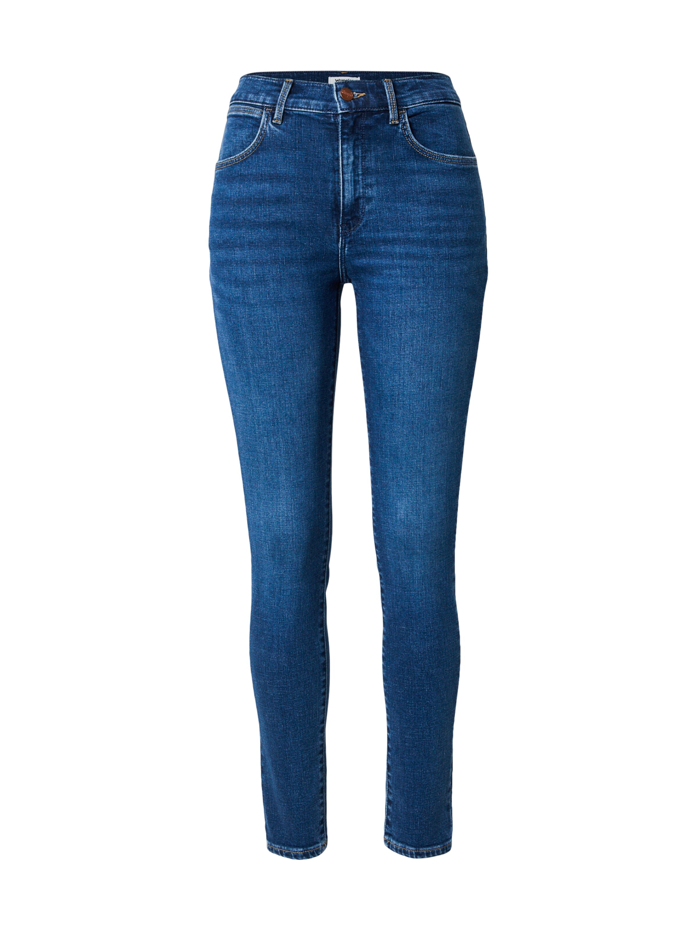 WRANGLER Džíny 'HIGH SKINNY' – modrá: přední strana