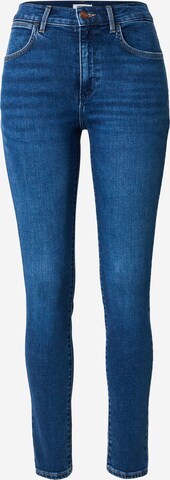 WRANGLER Džíny 'HIGH SKINNY' – modrá: přední strana