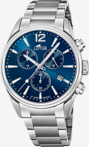 Lotus Analoog horloge in Blauw: voorkant
