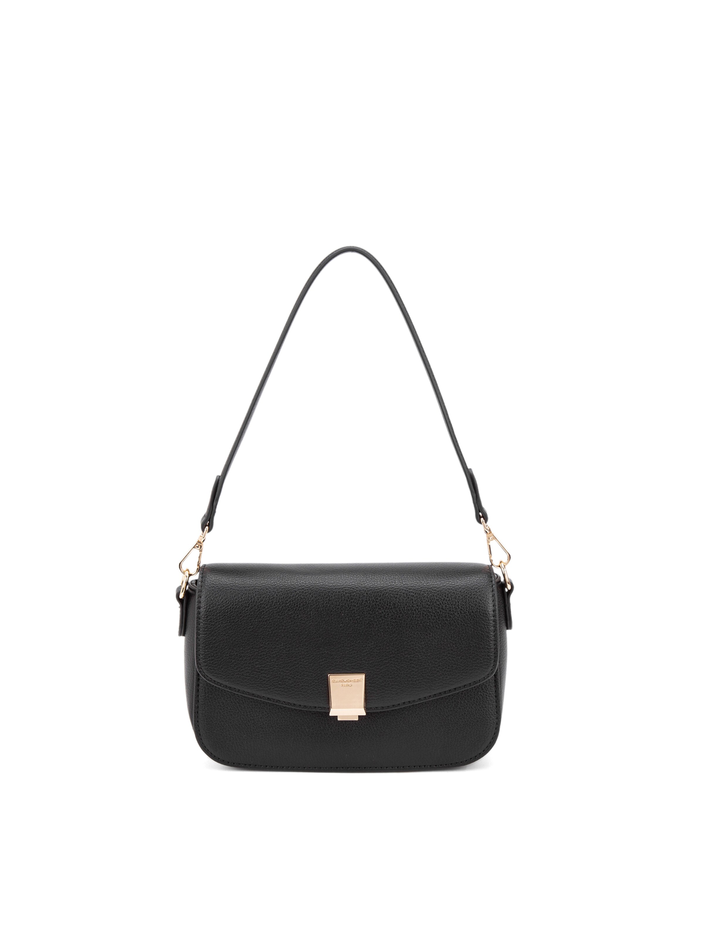 Borsa a spalla 'Borsa a spalla Celestia Elite pelle vegana PU - Chiusura zip' di David Jones in nero: frontale