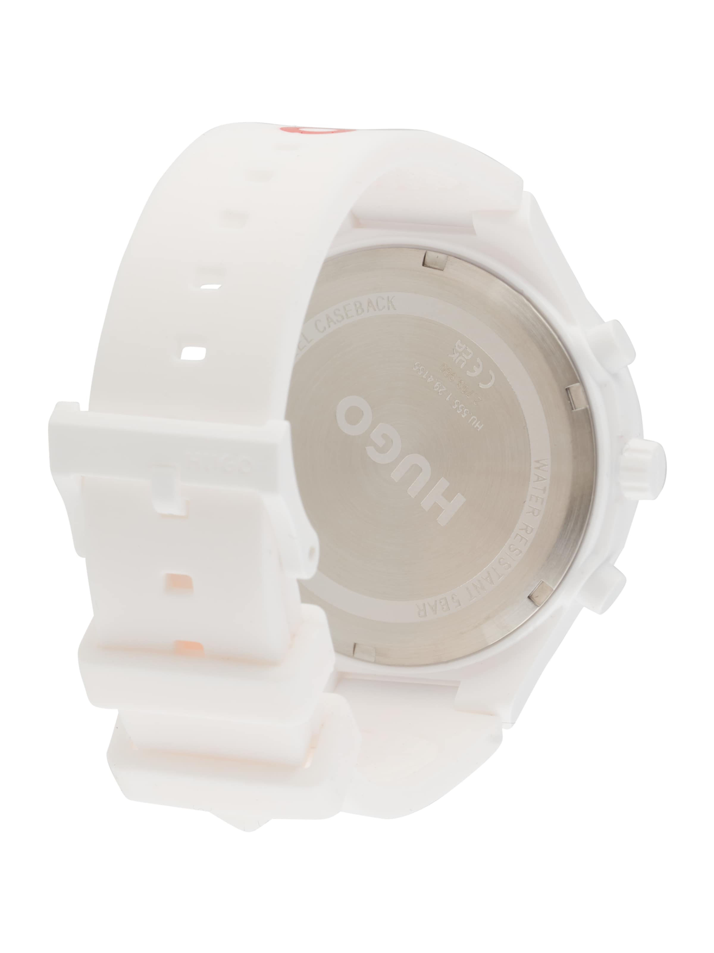 HUGO Analogt ur i hvid