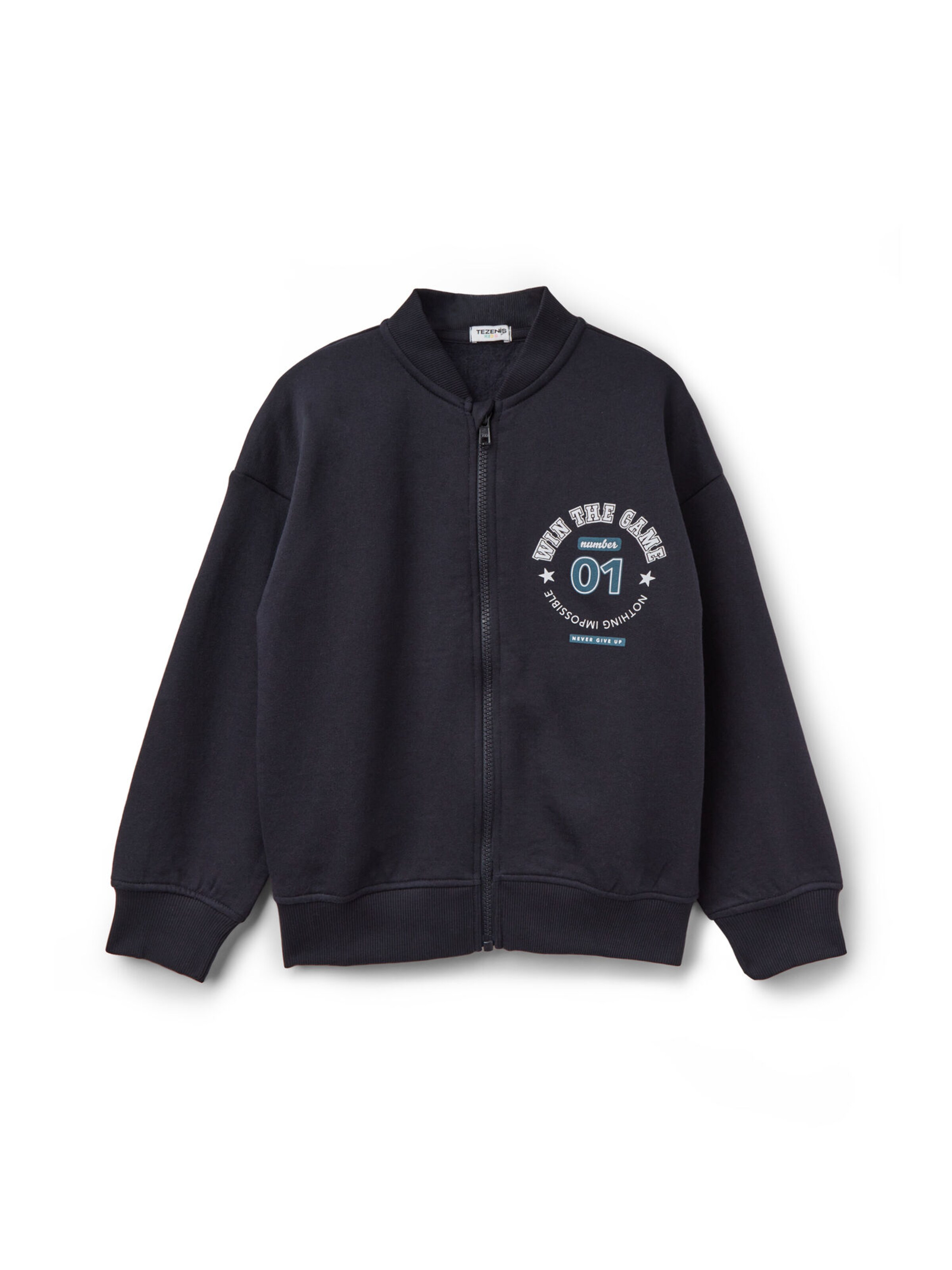 Tezenis Zip-Up Hoodie in Blue: front