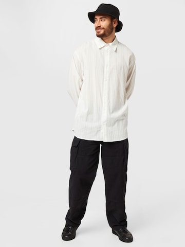 WEEKDAY Comfort fit Button Up Shirt in White