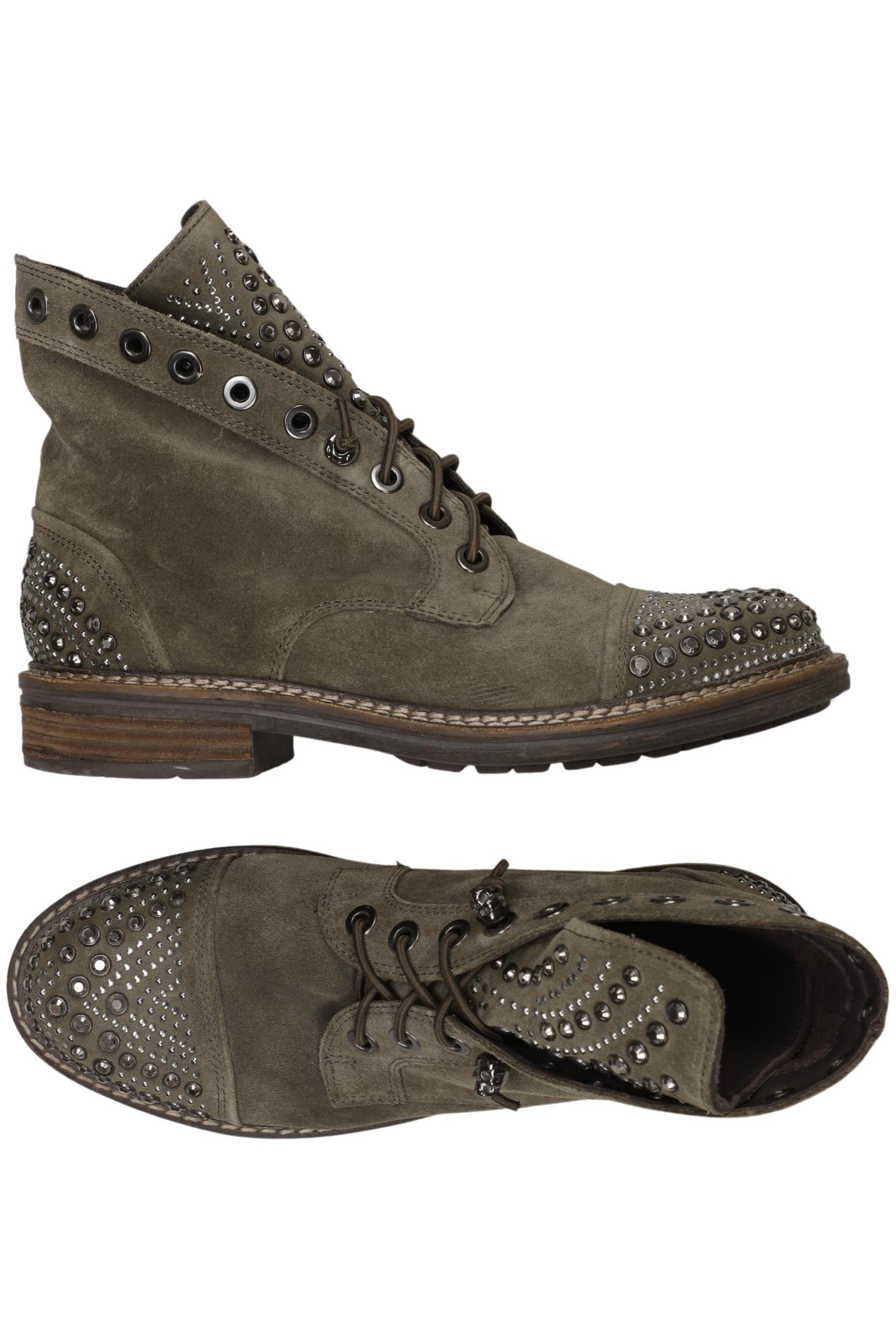 Alma En Pena Dress Boots in 39 in Green: front