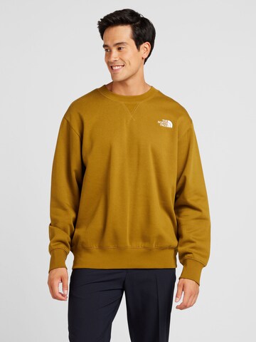 Felpa 'ESSENTIAL' di THE NORTH FACE in giallo: frontale