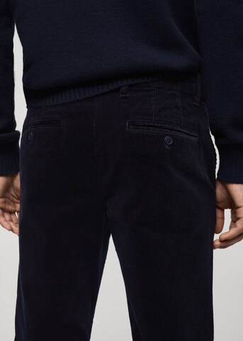 MANGO MAN Slimfit Hose 'Berdam' in Blau