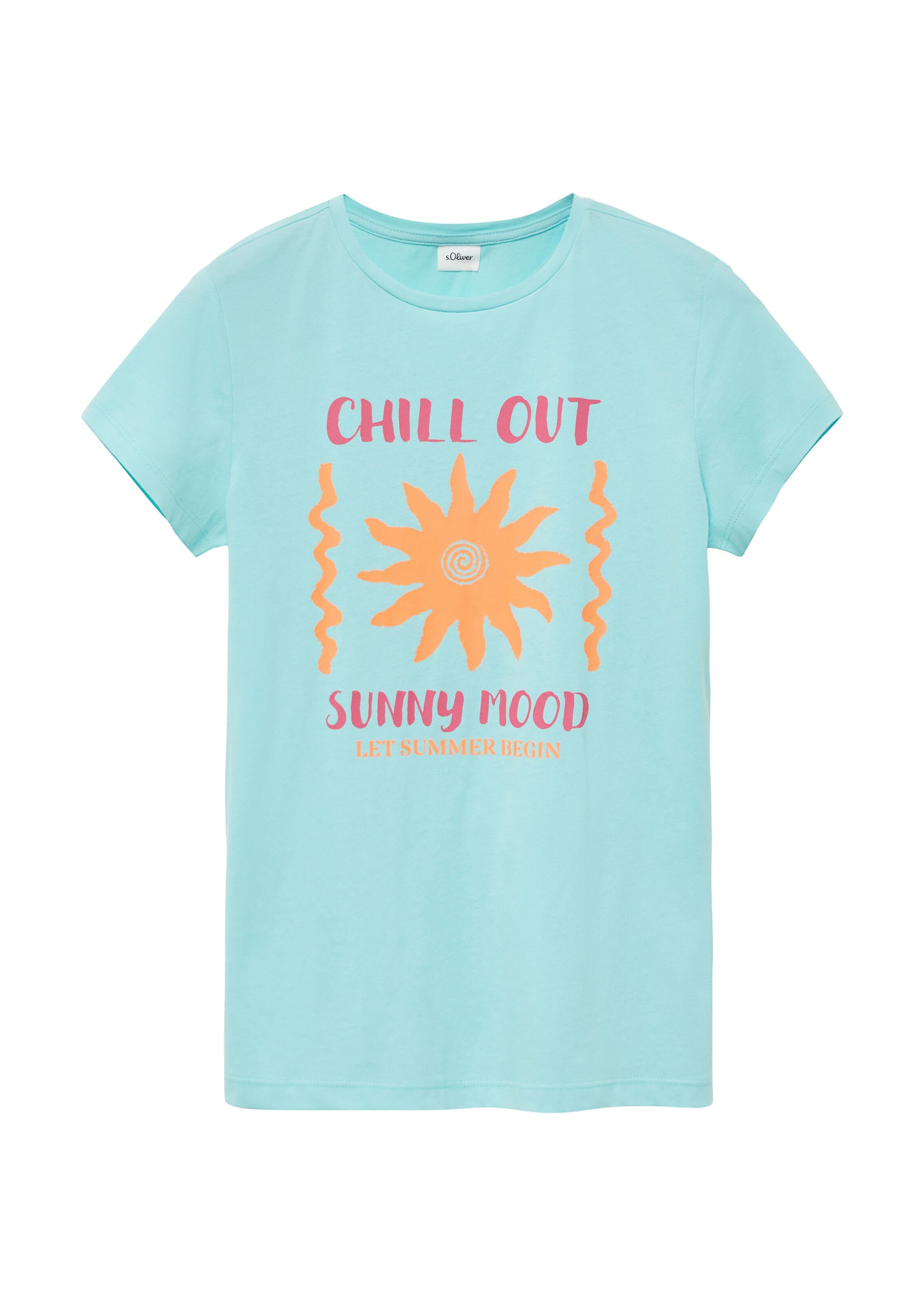 s.Oliver Shirt in türkis / orange / hellpink, Produktansicht