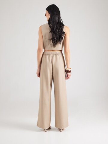 PIECES Wide leg Pants 'PCBOSELLA' in Beige
