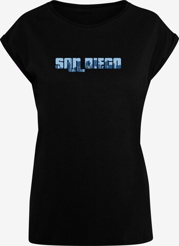 Merchcode Shirt 'Grand San Diego Skyline' in Black: front