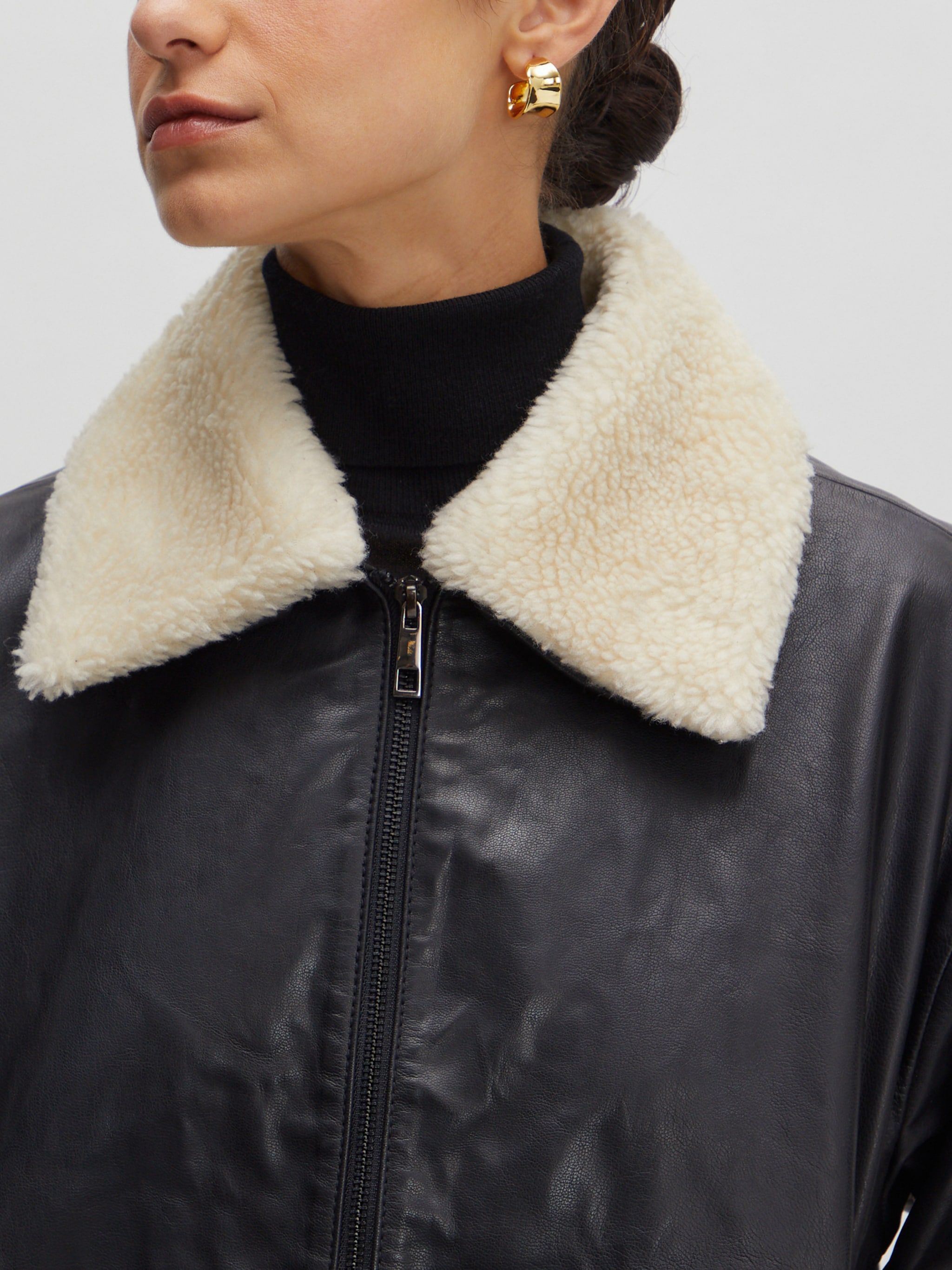 EDITED Produkte Lederjacke 'Orela' schwarz