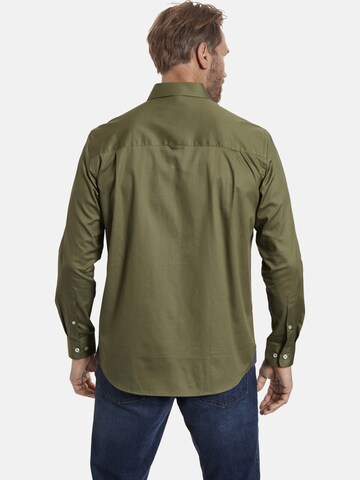 Jan Vanderstorm Comfort fit Overhemd 'Maginhard' in Groen