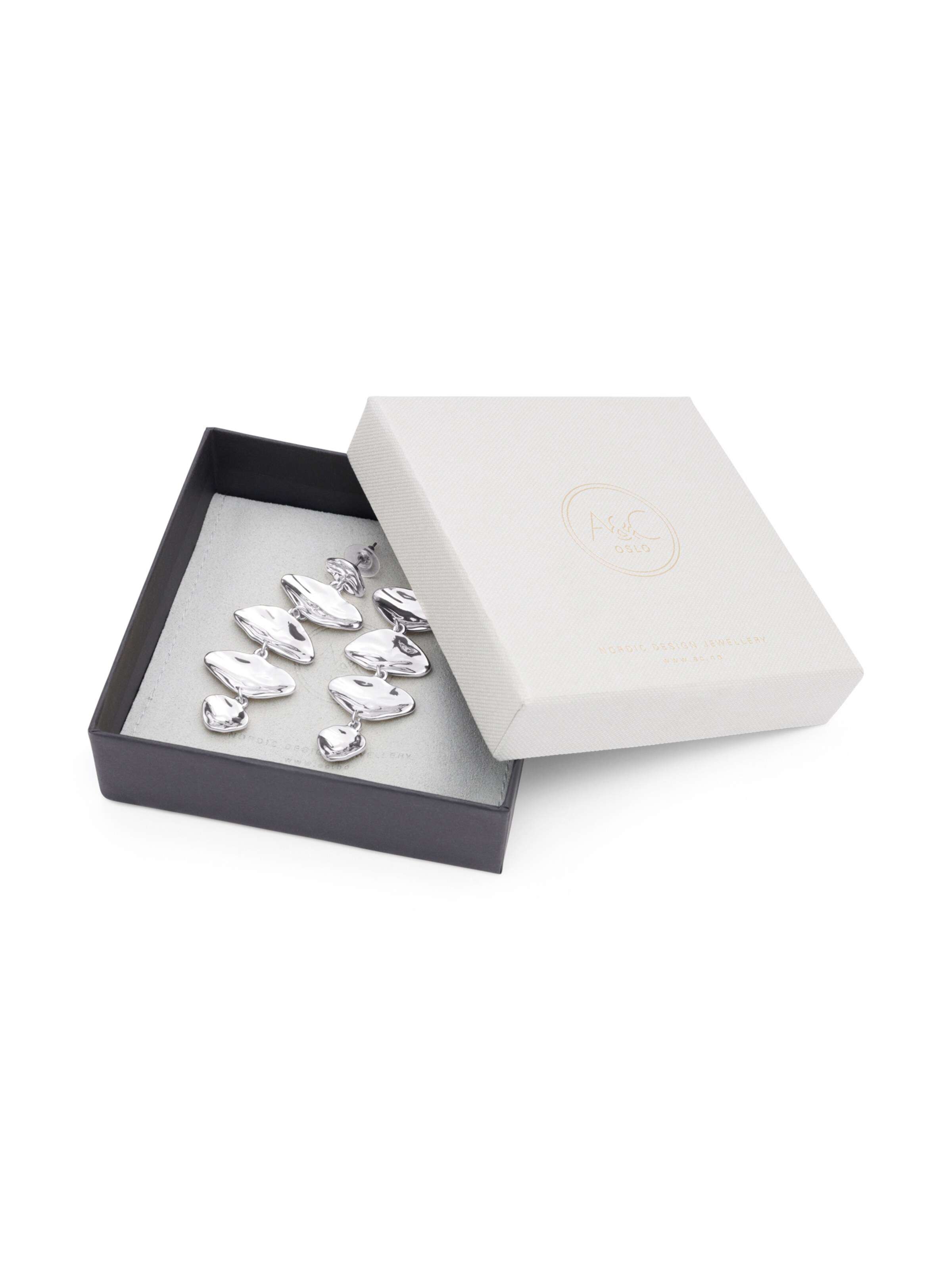 A&C Oslo – Nordic Design Jewellery Earrings 'Swells Silver' in Silver