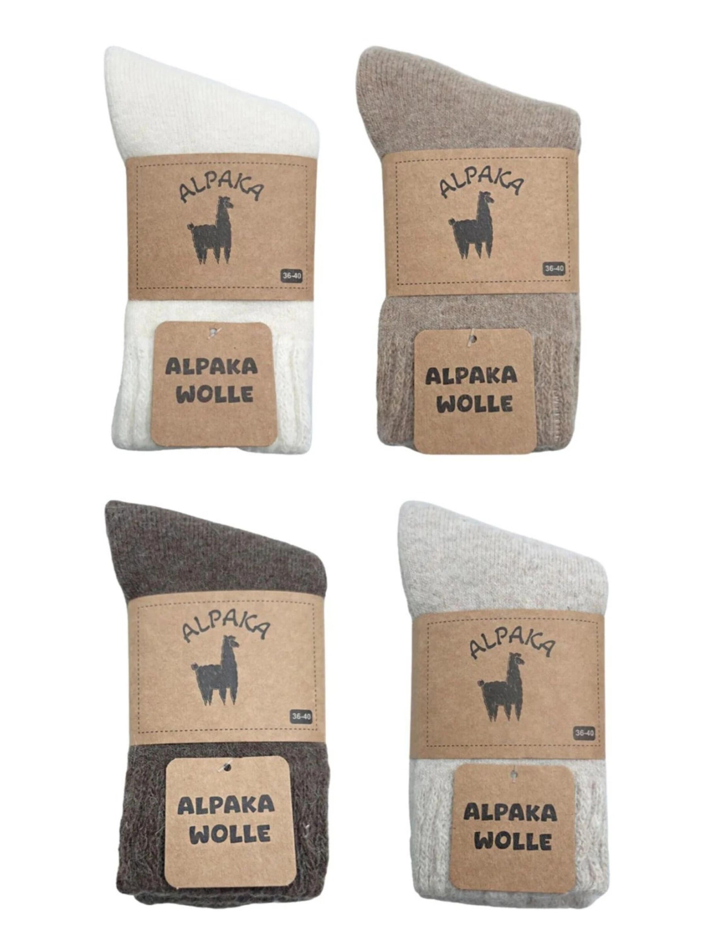 El Sueno Sokken 'Full Terry Alpaca Wool Socks' in 36-40 in de kleur Gemengde kleuren, Productweergave