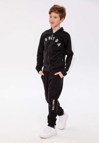 MINOTI Zip-Up Hoodie in Black