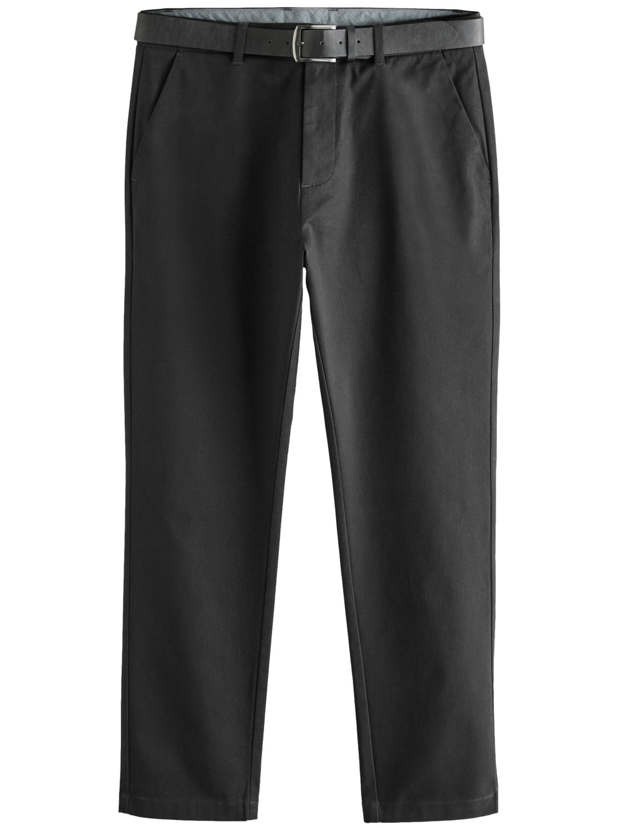 Next Slimfit Παντελόνι τσίνο σε μαύρο: μπροστά