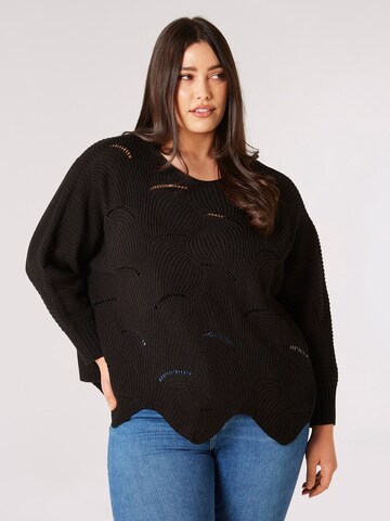 Apricot Sweater in Black: front