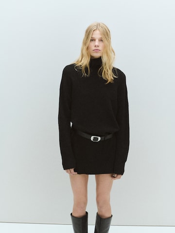MANGO Плетена рокля 'TALDOTE' в черно: отпред