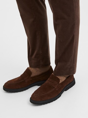 SELECTED HOMME Classic Flats 'DANIEL' in Brown