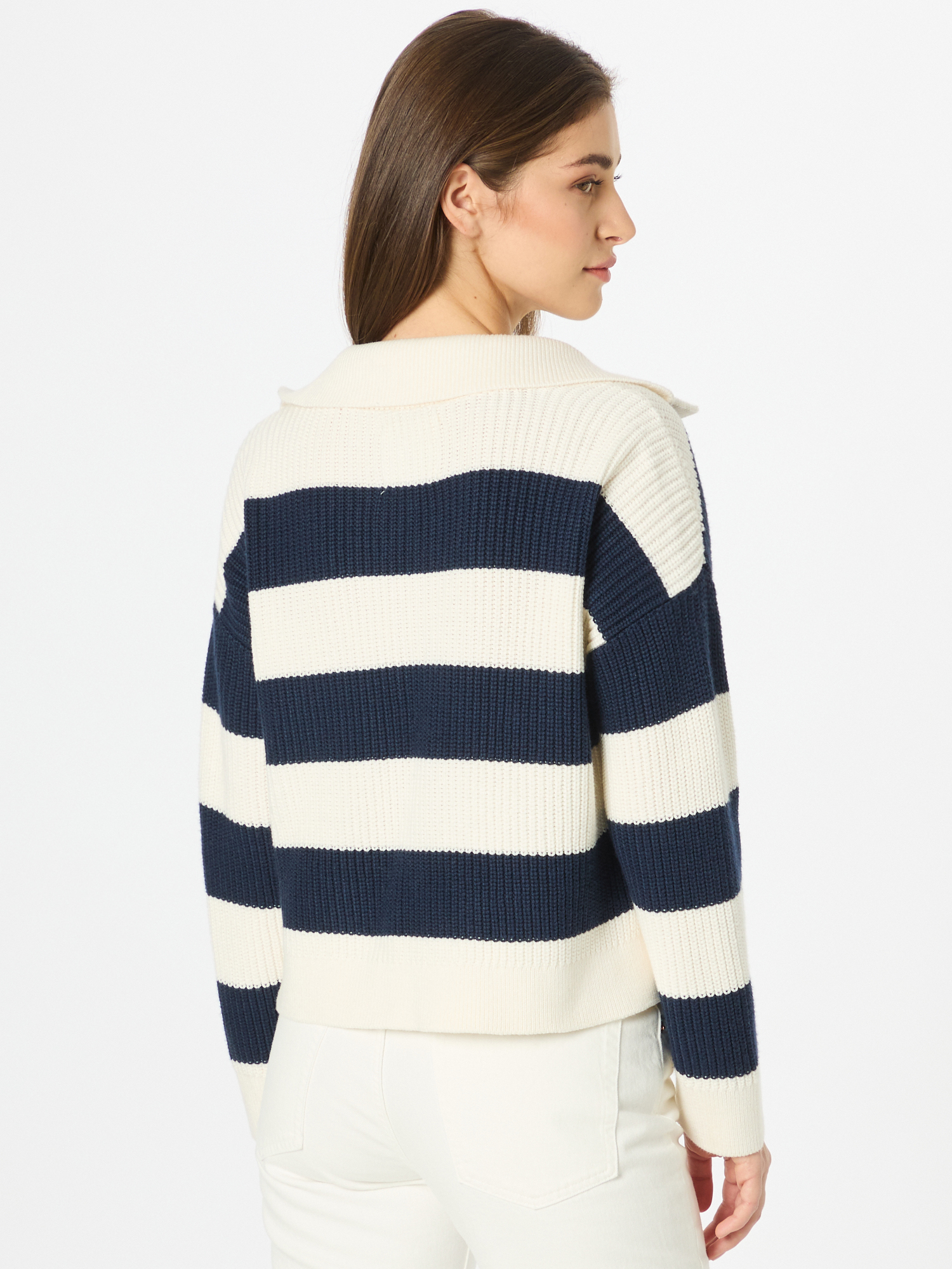 Abercrombie & Fitch Pullover in Weiß, Navy 