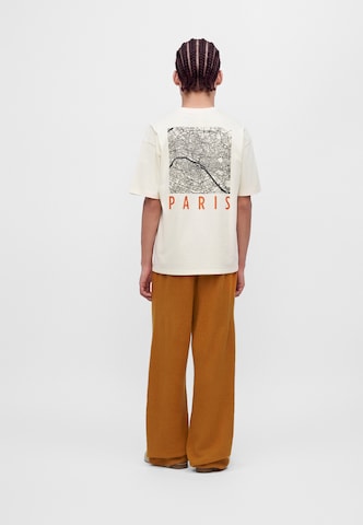 balta ADIDAS ORIGINALS Marškinėliai 'PARIS MAP': priekis