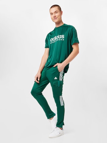 ADIDAS SPORTSWEAR Slim fit Sports trousers 'Tiro' in Green