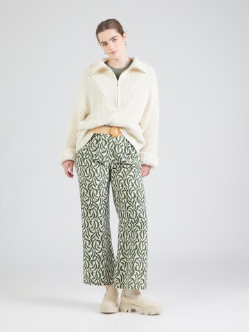 ZABAIONE Wide Leg Hose 'Mi44laa' in Grün