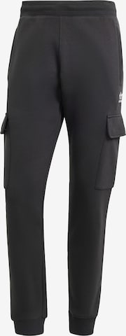ADIDAS ORIGINALS Дънки Tapered Leg Карго панталон 'Trefoil Essentials' в черно: отпред