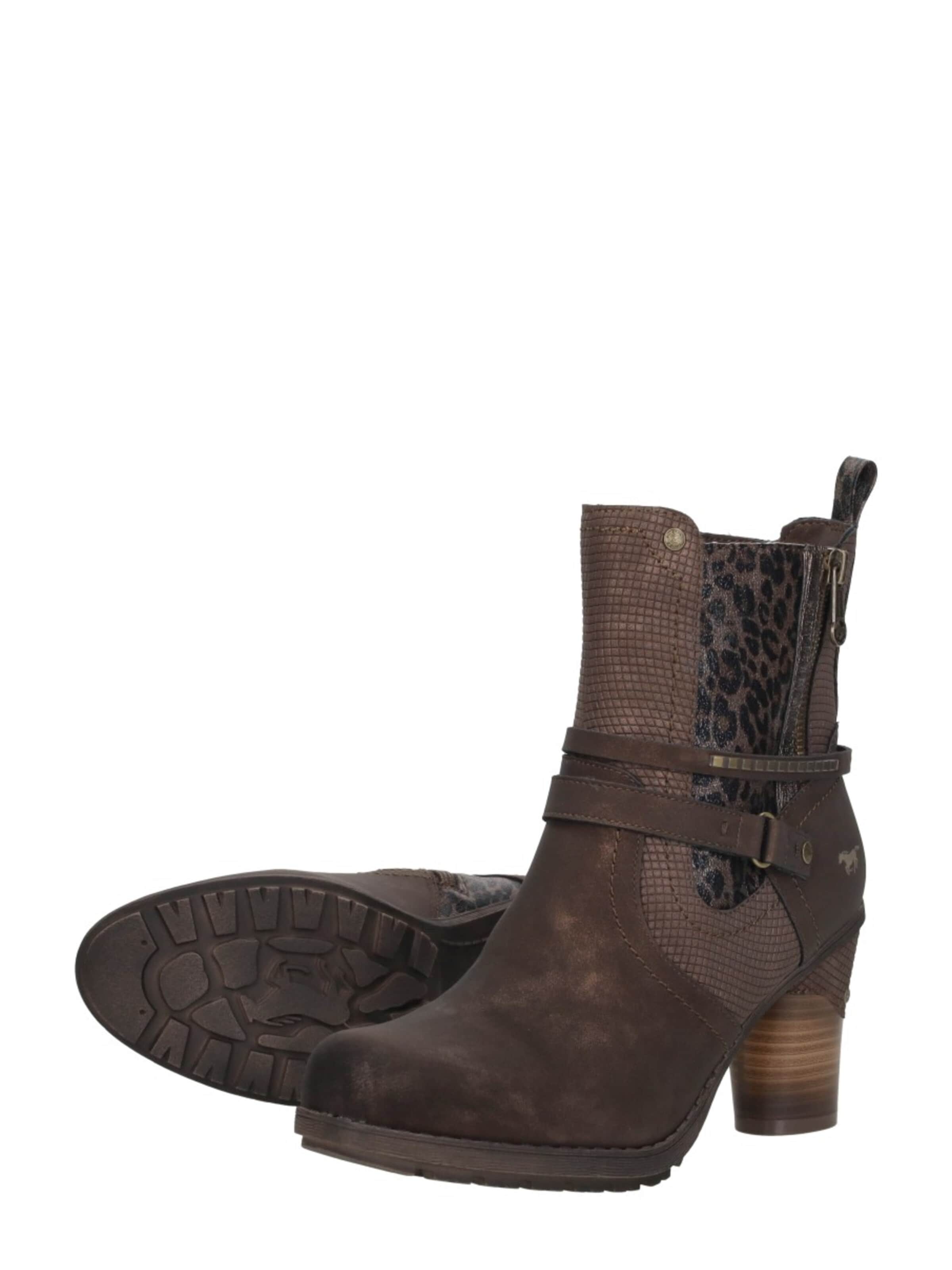 MUSTANG Boots 'Enkellaarsjes Hak' in Bruin