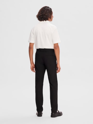 Coupe slim Pantalon chino 'Robert' SELECTED HOMME en noir