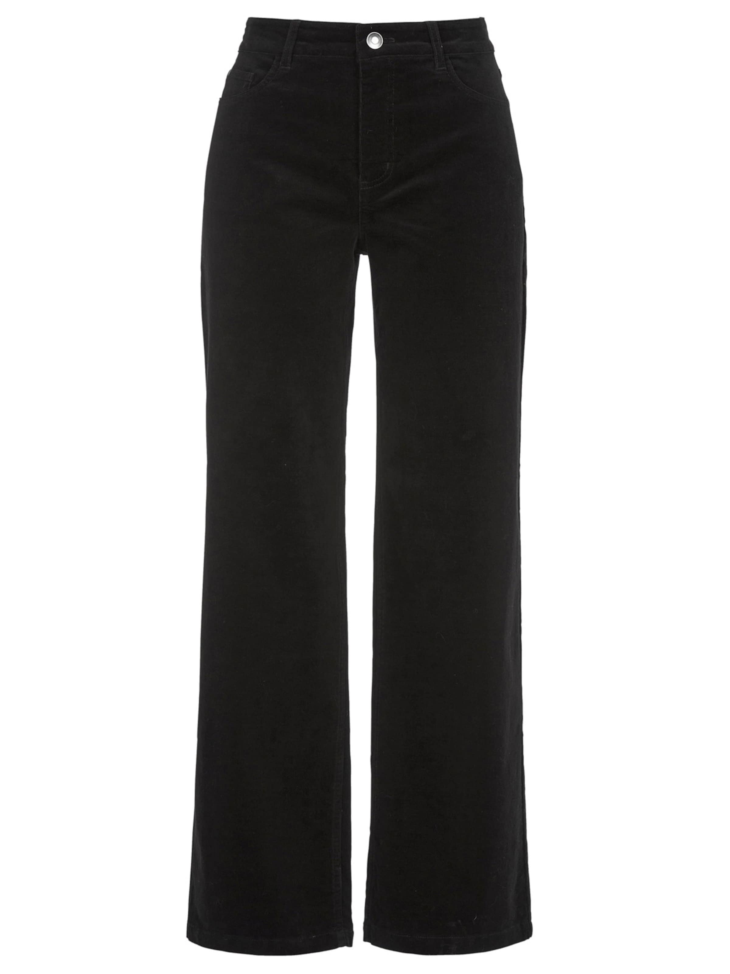 Cellbes of Sweden Wide leg Broek in Zwart: voorkant