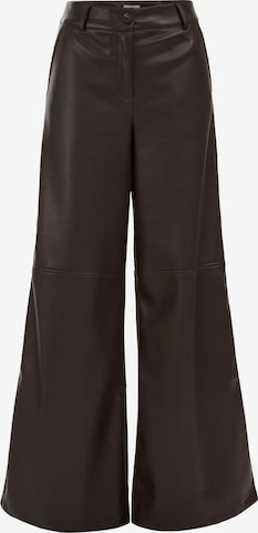 WE FashionWide Leg/ Široke nogavice Hlače - smeđa boja: prednji dio
