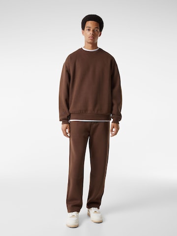 Sweat-shirt Bershka en marron