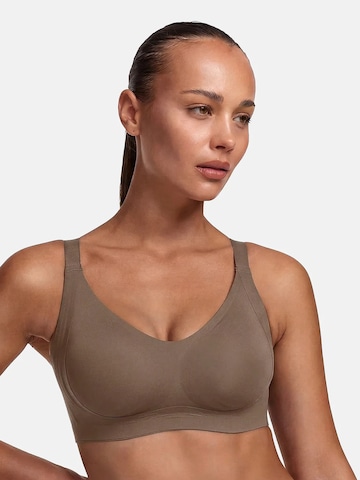 cfab (formerly creamy fabrics) Push-up Behå 'Seamless Compact Push-Up BH' i brun