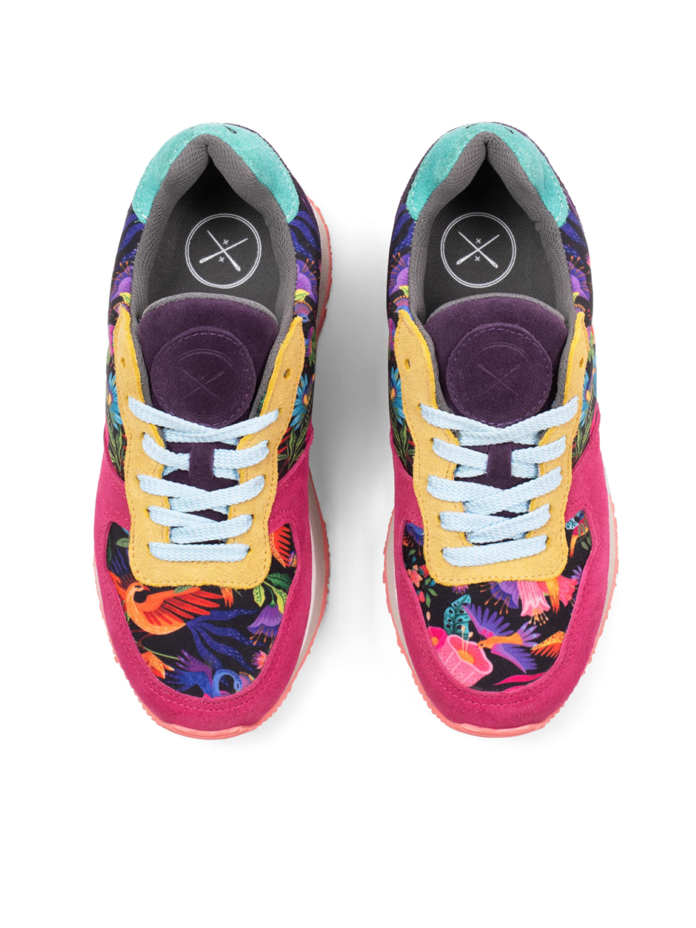 inkkas Sneaker low 'Inkkas Luzon Cush Sneaker – Extra gepolsterter Damen-Sneaker mit Tropenprint'‌‌‌‌‌‌‌‌‌ in Mischfarben