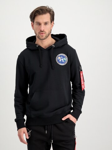 ALPHA INDUSTRIES Sweatshirt in Schwarz: predná strana