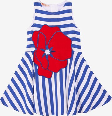 DENO Kids Dress 'Poppy Striped' in Blue: front