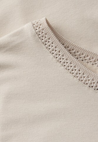 STREET ONE Shirt mit Dekortape in Beige